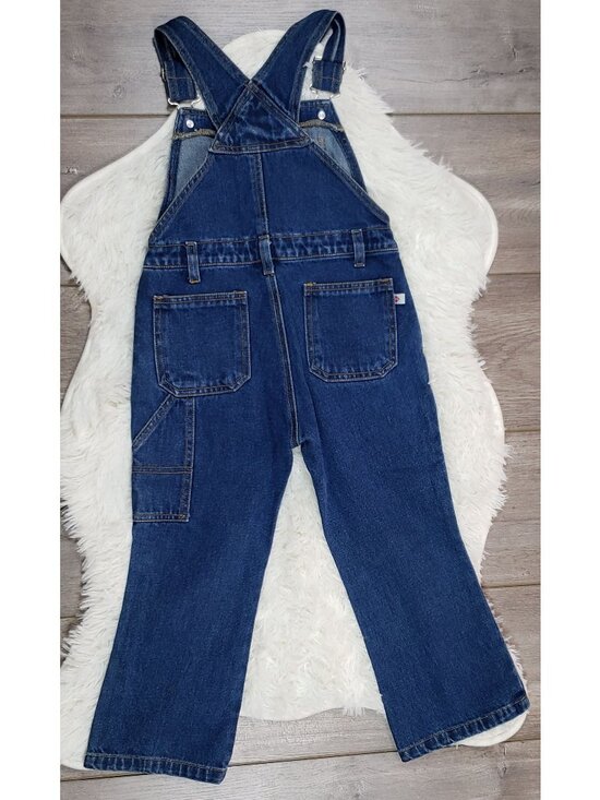 Gio Girl Jeans Denim Embroidered Overalls Size 4T NWT - Picture 2 of 13